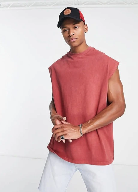 Бордовая футболка Topman