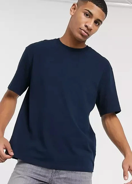 Темно-синяя футболка Topman