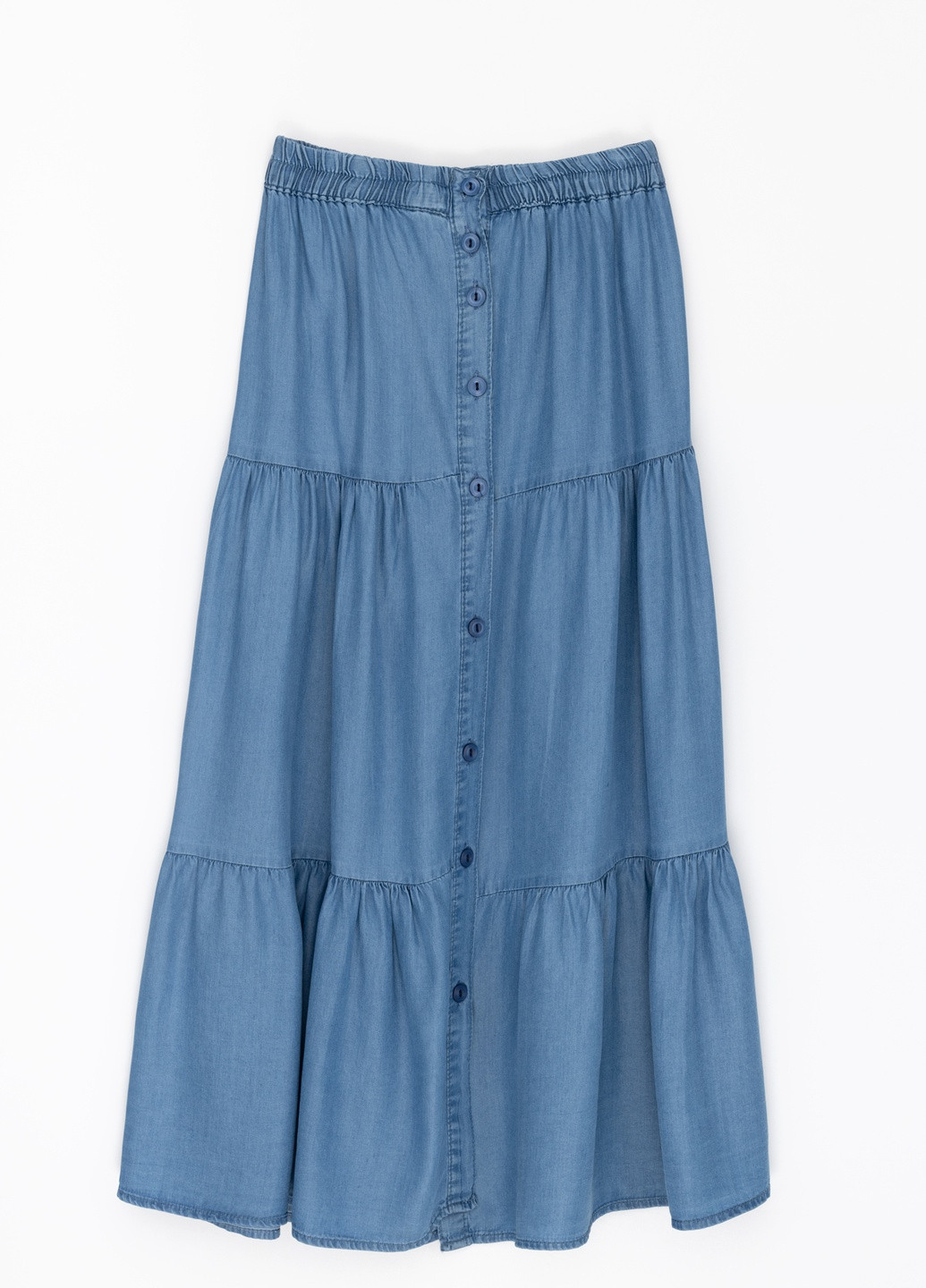 Синяя повседневный однотонная юбка No Brand