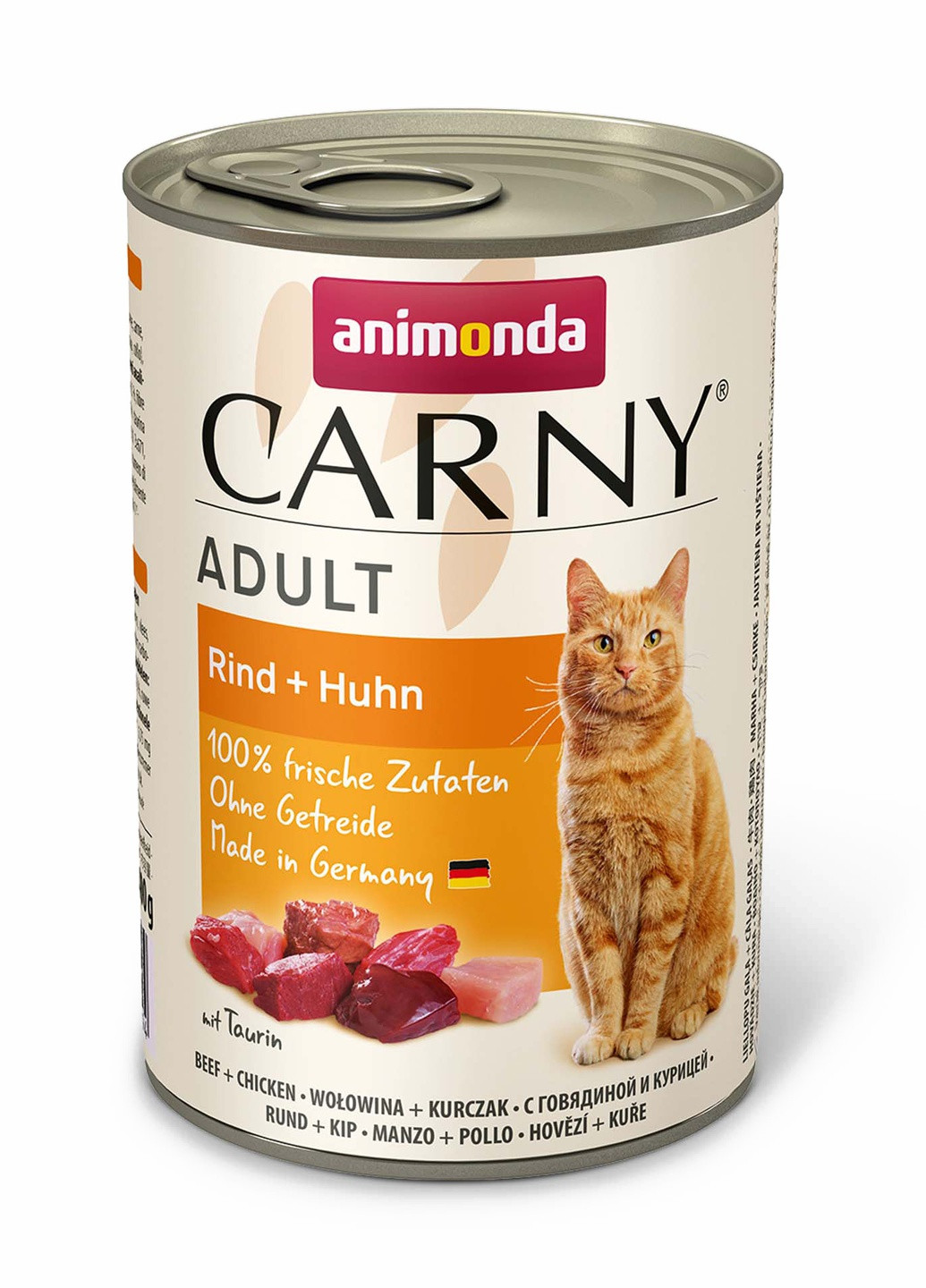 Вологий корм Carny Adult Beef + Chicken з яловичиною та куркою для котів, 400 г Animonda (258686308)