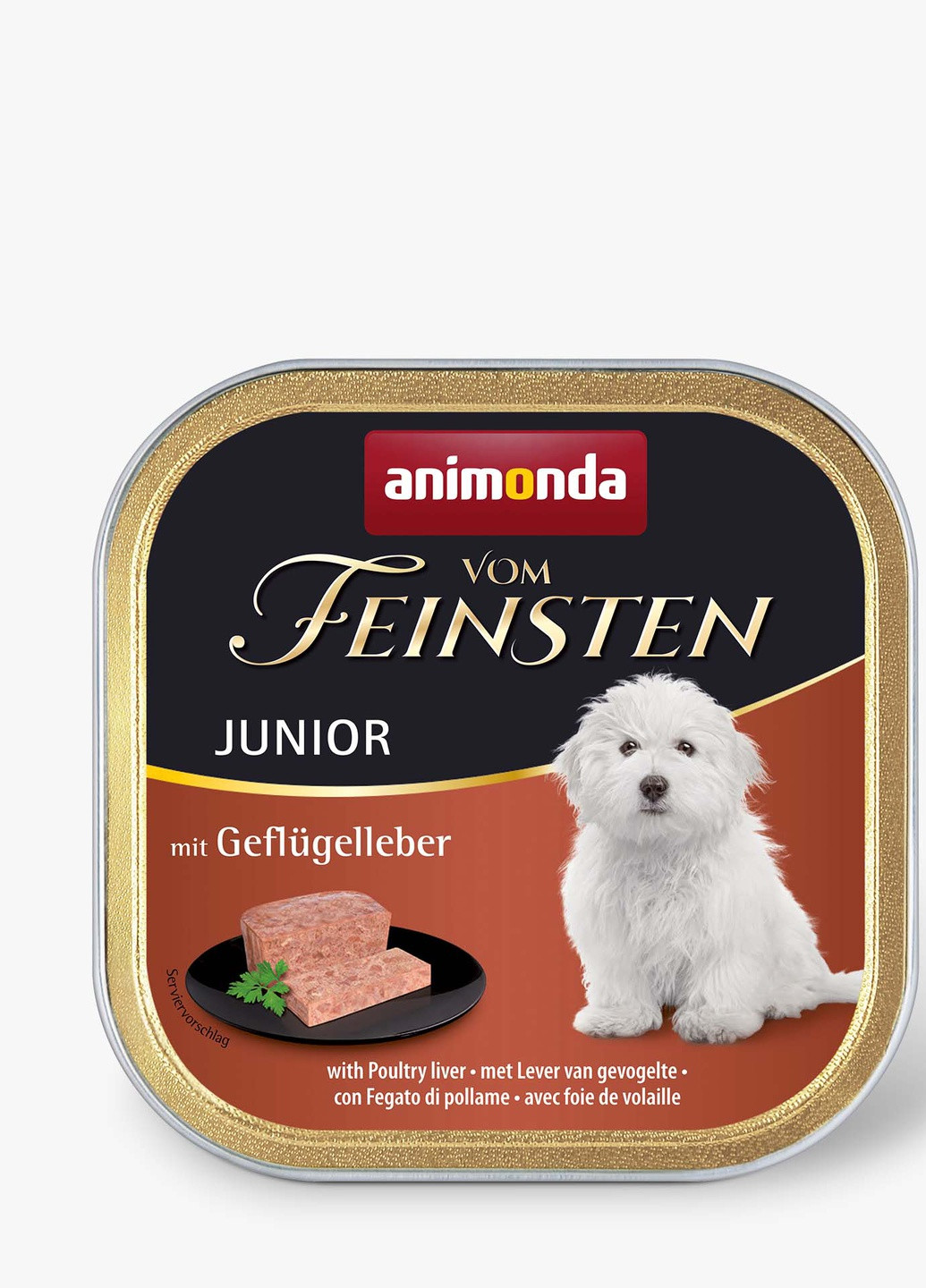 Влажный корм Vom Feinsten Junior with Poultry liver с печенью птиц для щенков, 150 г Animonda (258686265)