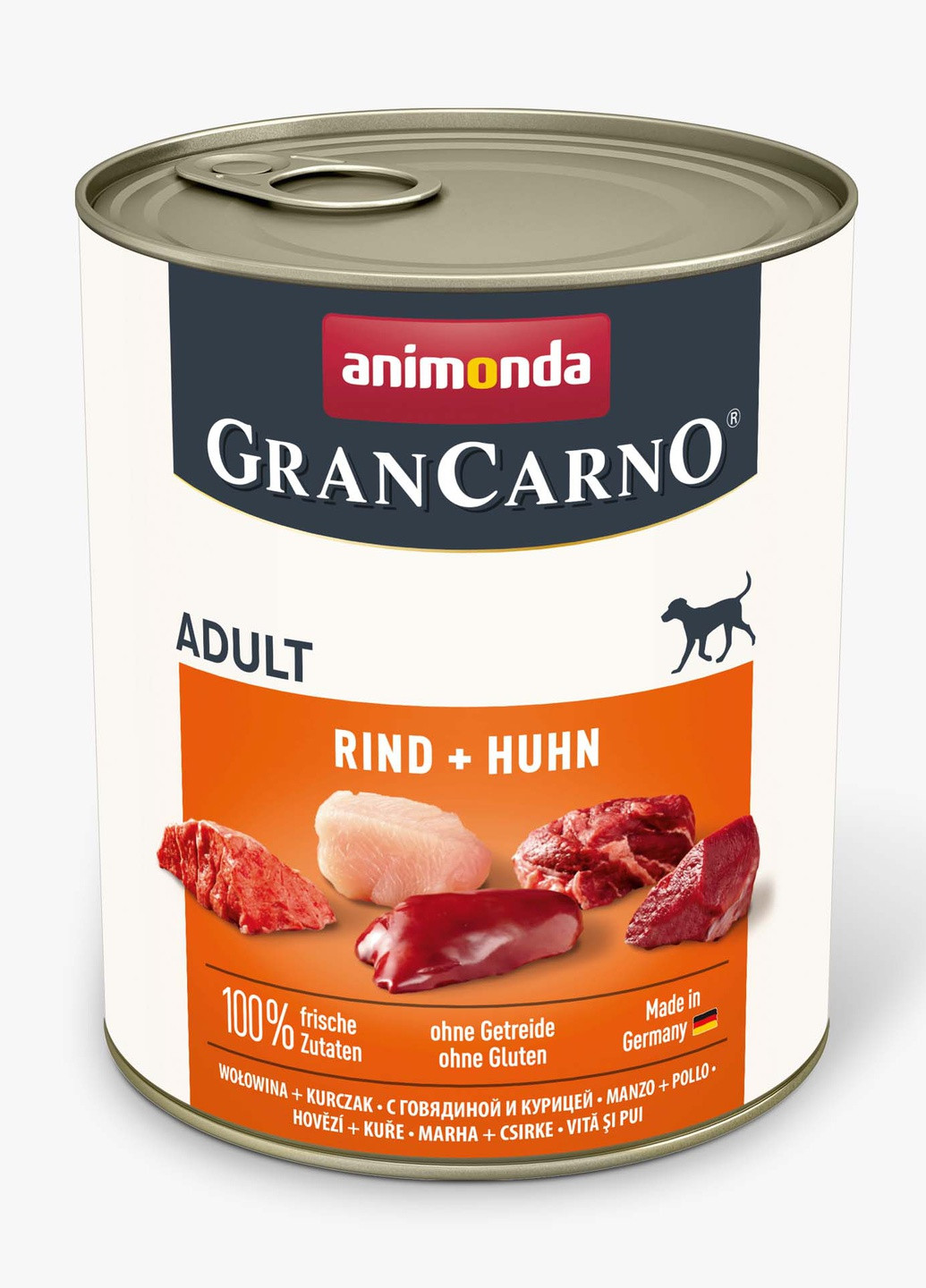 Вологий корм GranCarno Adult Beef + Chicken з яловичиною та куркою для собак, 800 г Animonda (258686287)