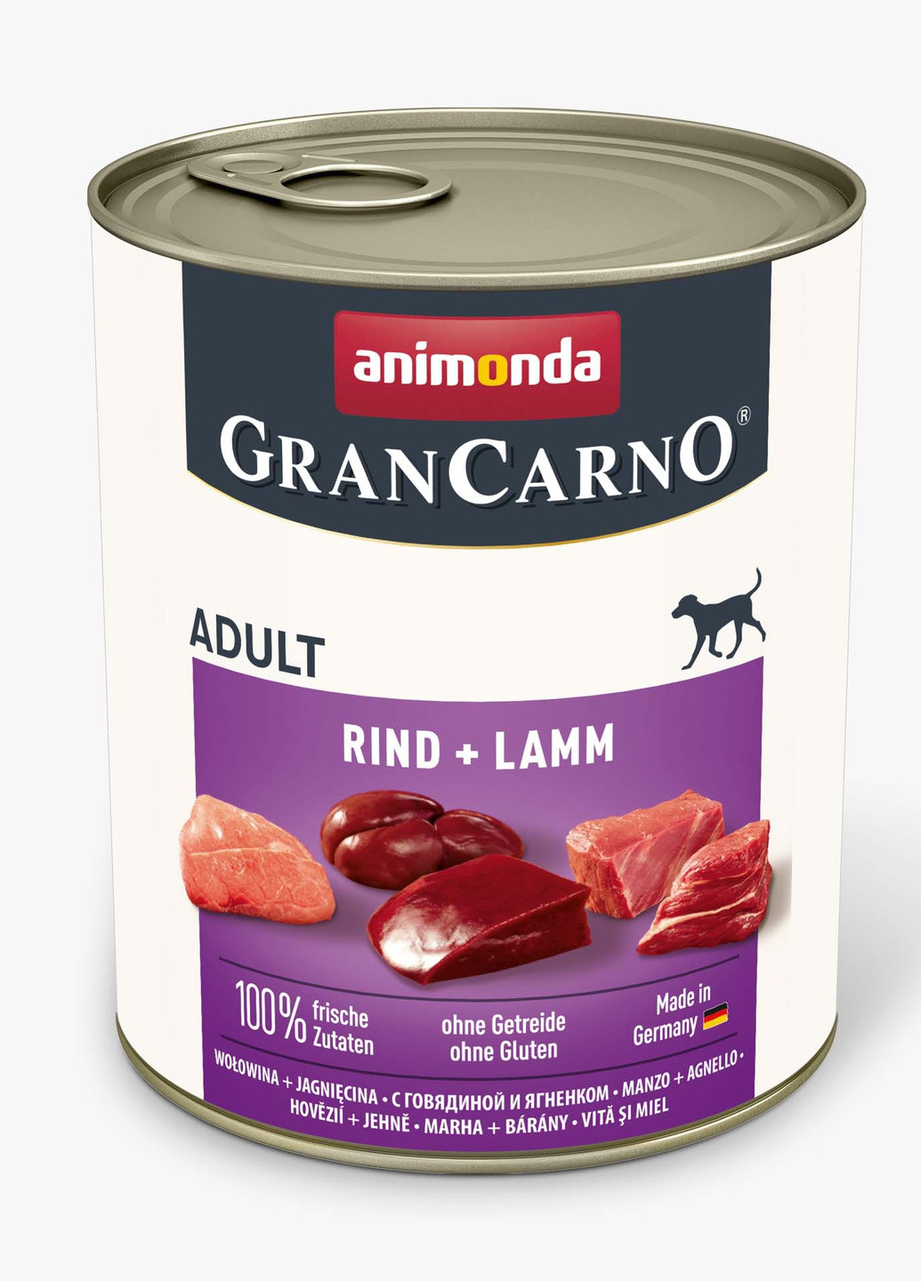 Влажный корм GranCarno Adult Beef + Lamb с говядиной и ягненком для собак, 800 г Animonda (258686310)