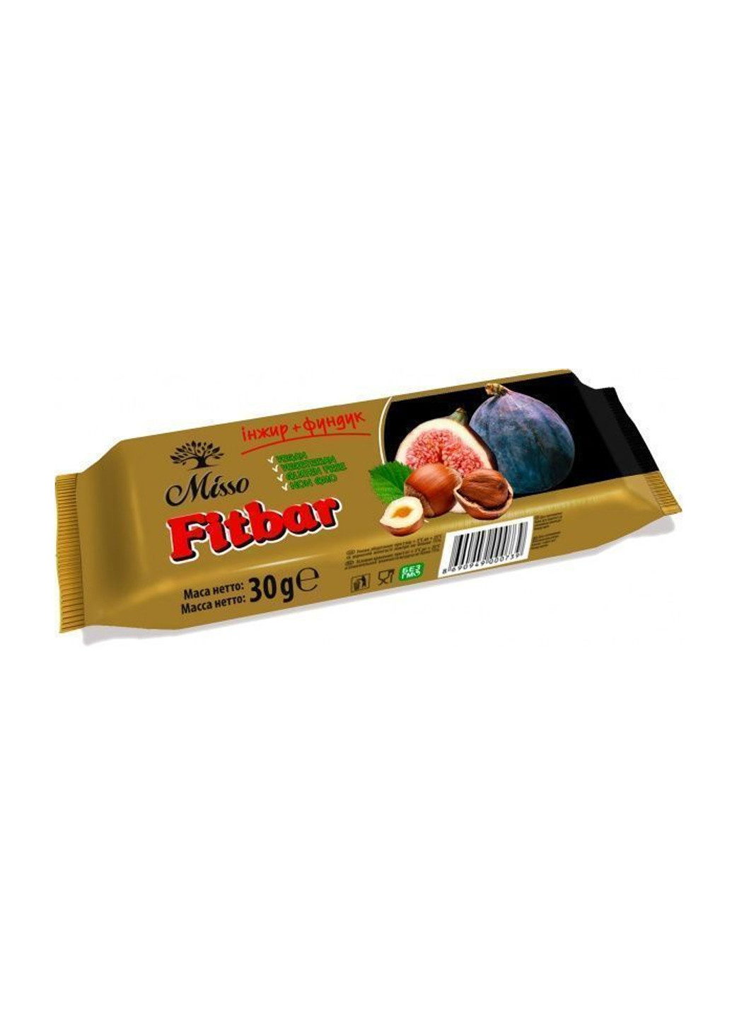 Батончик FITBAR Инжир и Фундук, смесь прессованных сухофруктов с измельченными орехами, 30г Misso 4820232570296 (258688362)