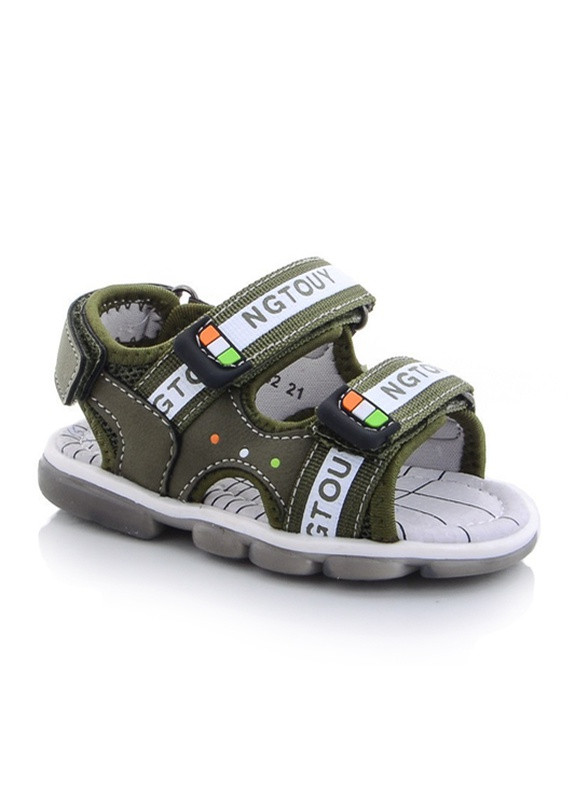 Зеленые повседневные сандалі для хлопчика зелений (3384-v1) No Brand