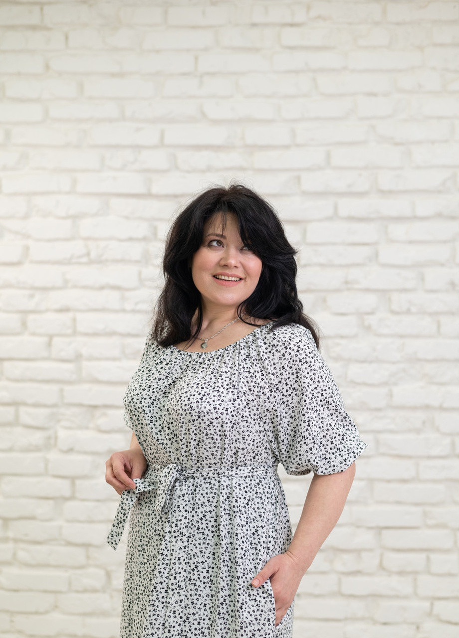 Білий кежуал сукня принтована V.O.G. з квітковим принтом