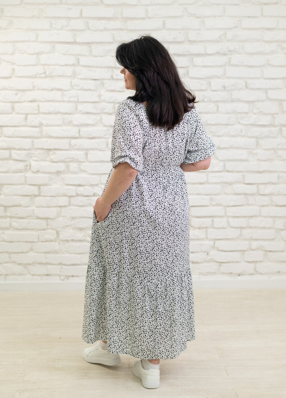 Білий кежуал сукня принтована V.O.G. з квітковим принтом