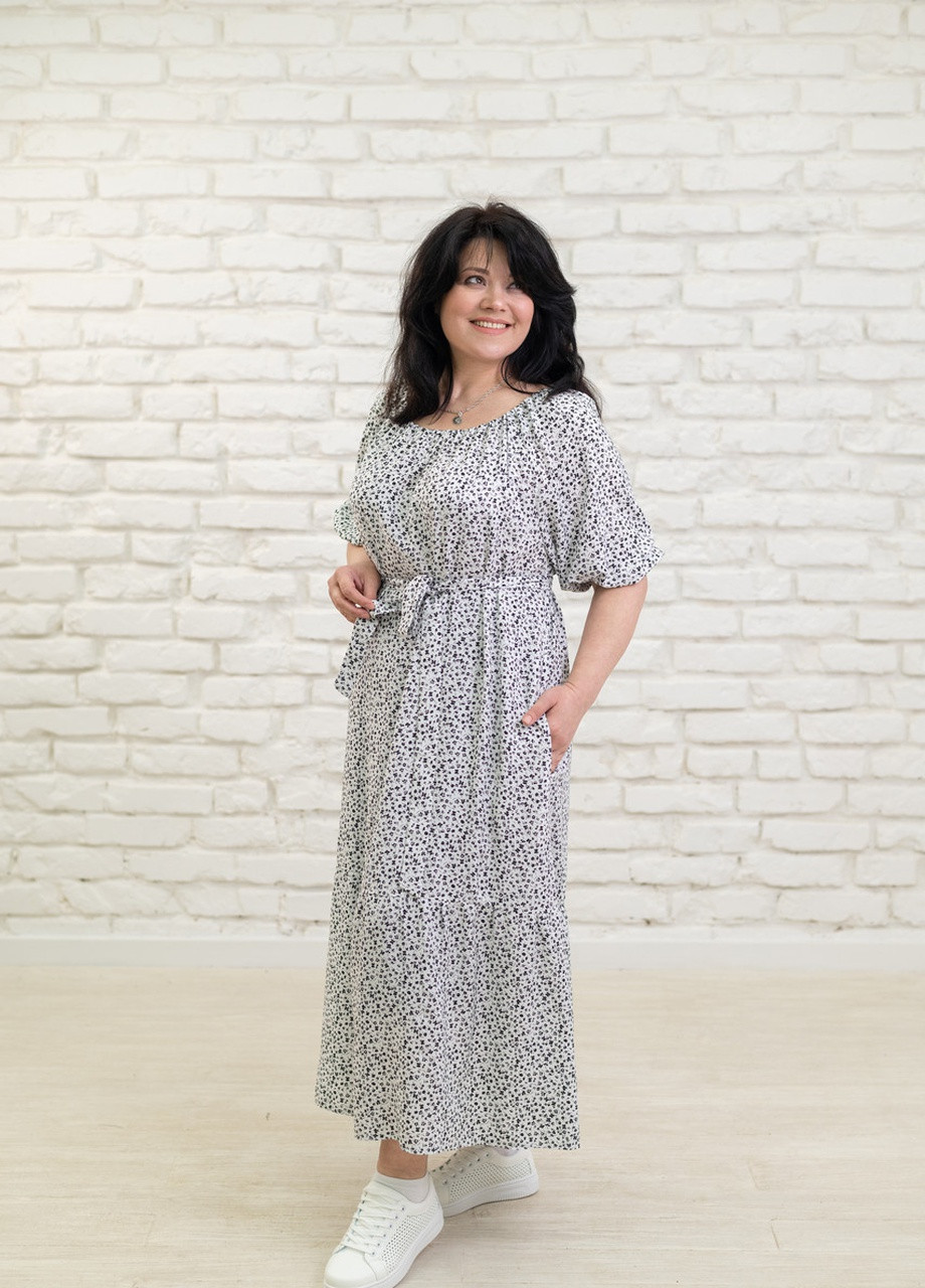 Білий кежуал сукня принтована V.O.G. з квітковим принтом