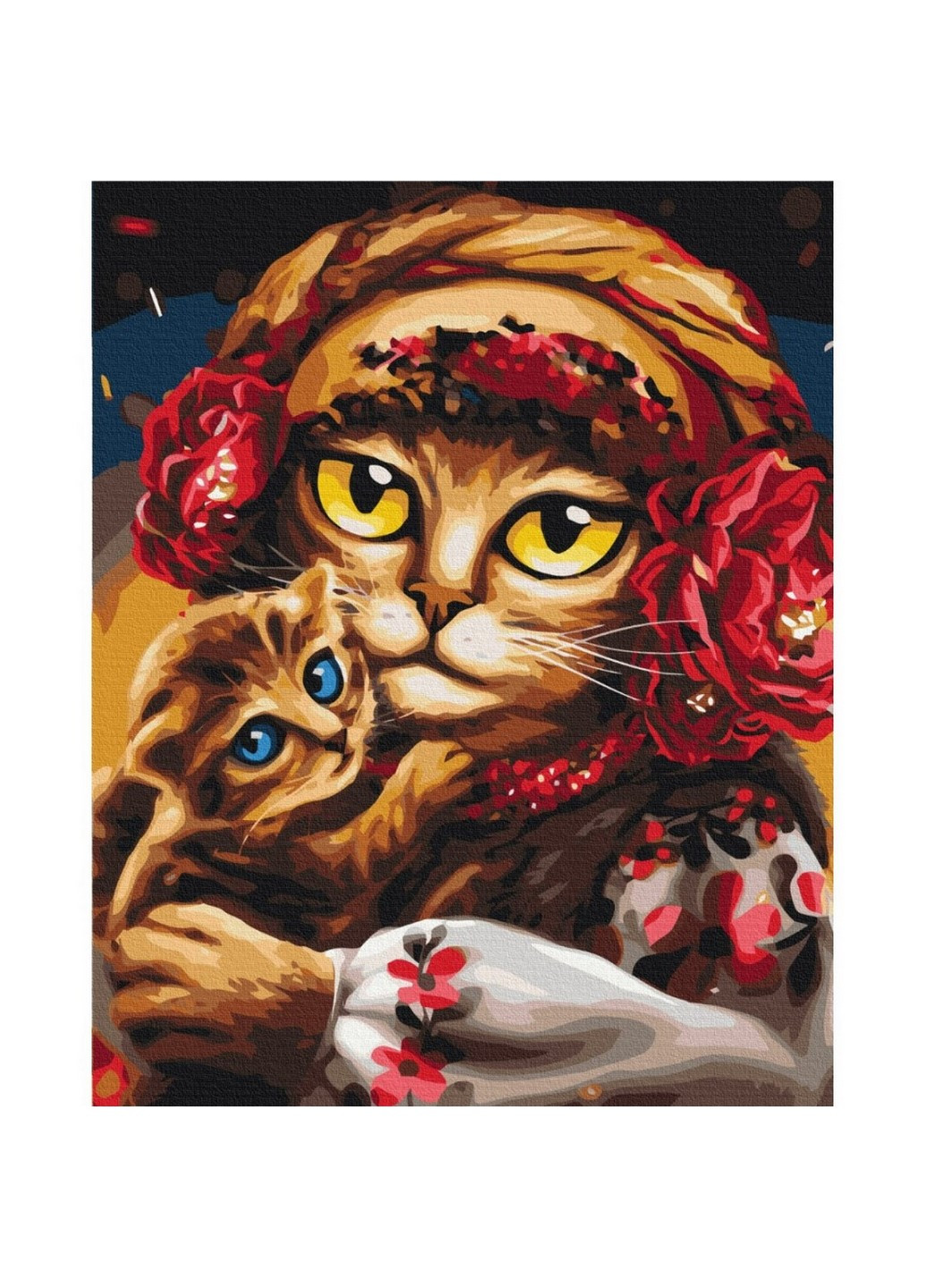 Картина за номерами "Сім'я котиків" ©Маріанна Пащук BS53117 40х50 см Brushme (258701629)