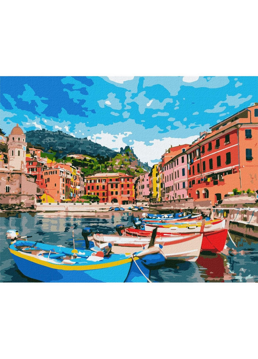 Картина за номерами "Містечко Італії" Ідейка KHO2725 40х50 см Идейка (258701308)