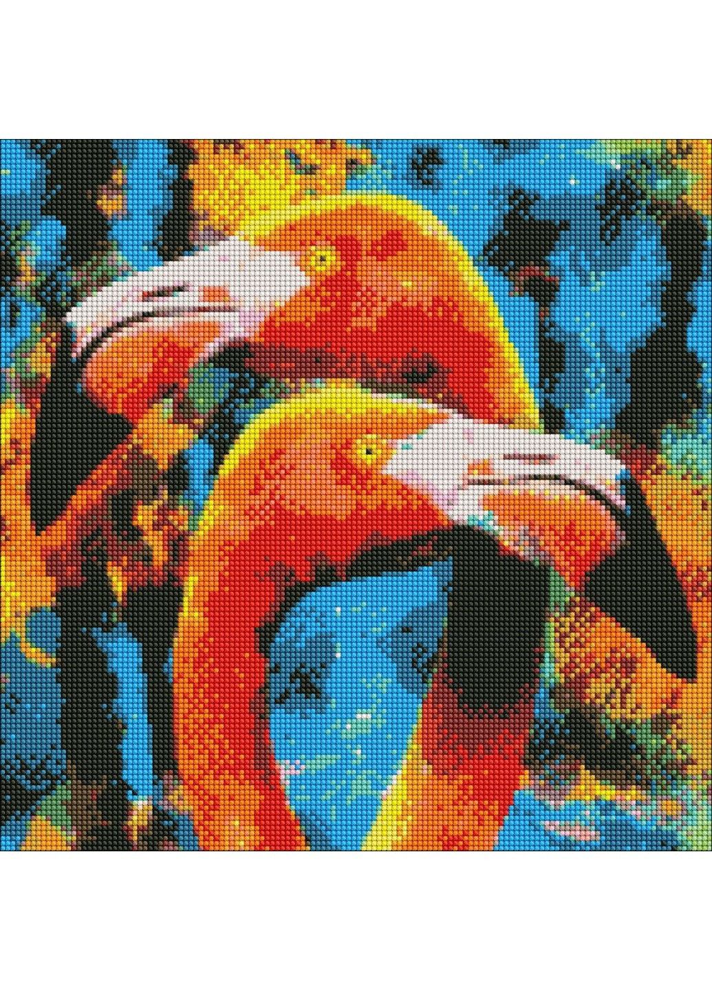 Алмазная мозаика "Оранжевые фламинго" AMO7156 40х40 см Идейка (258701484)