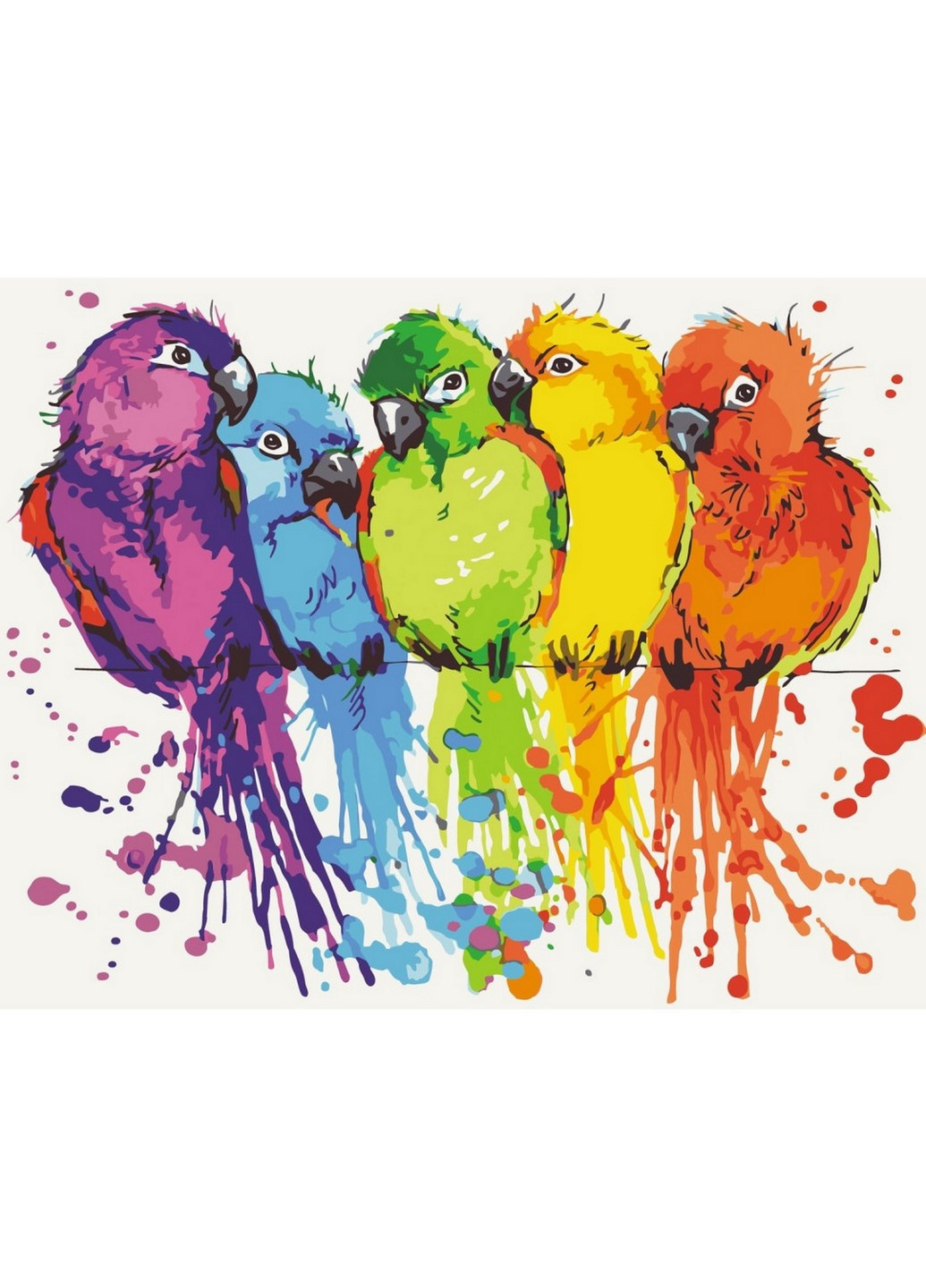Картина по номерам "Радужные попугаи" 10617-AC 40х50 см Art Craft (258701578)