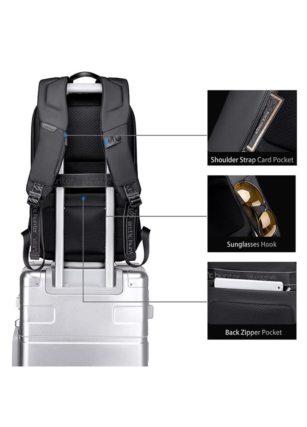 Городской рюкзак B00451 для ноутбука до 14,1 дюймов Arctic Hunter (258705969)