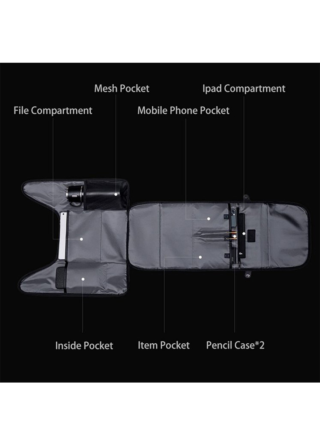 Сумка-рюкзак для ноутбука B00465 с замком против кражи Arctic Hunter (258705972)