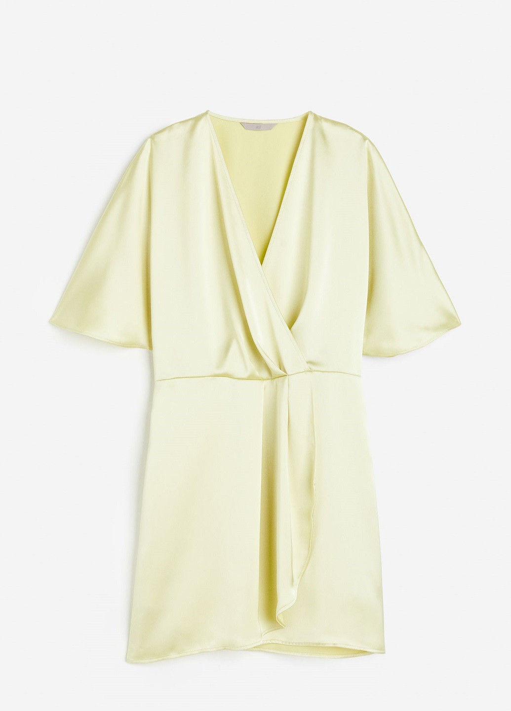 Желтое коктейльное платье H&M однотонное
