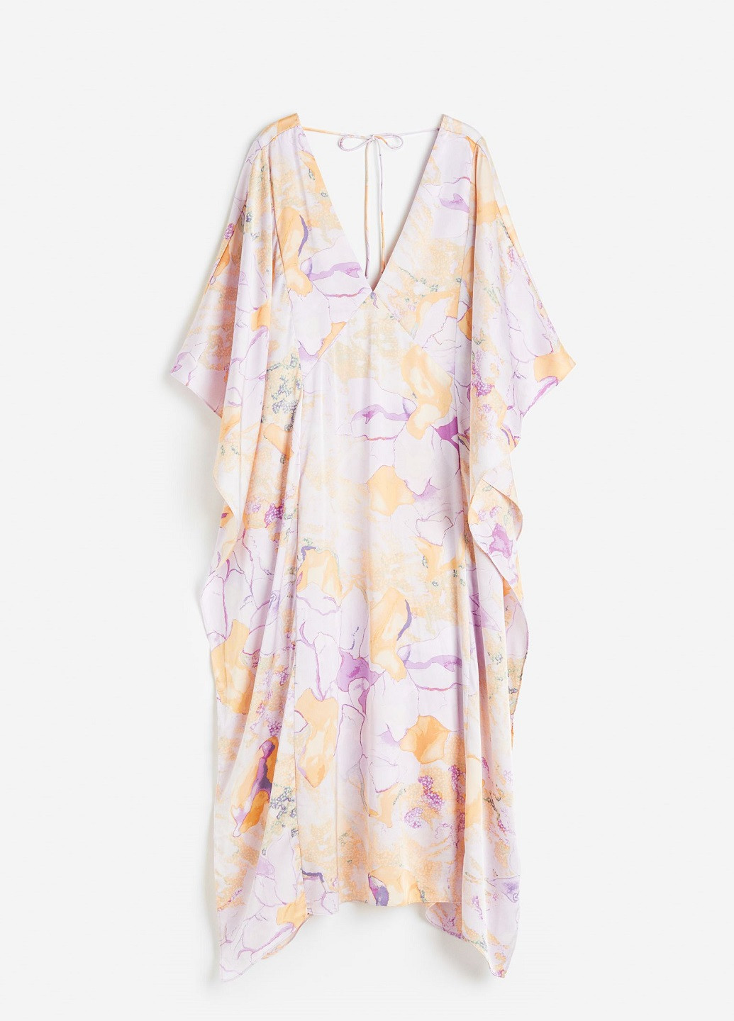 Сиреневое коктейльное платье H&M с цветочным принтом