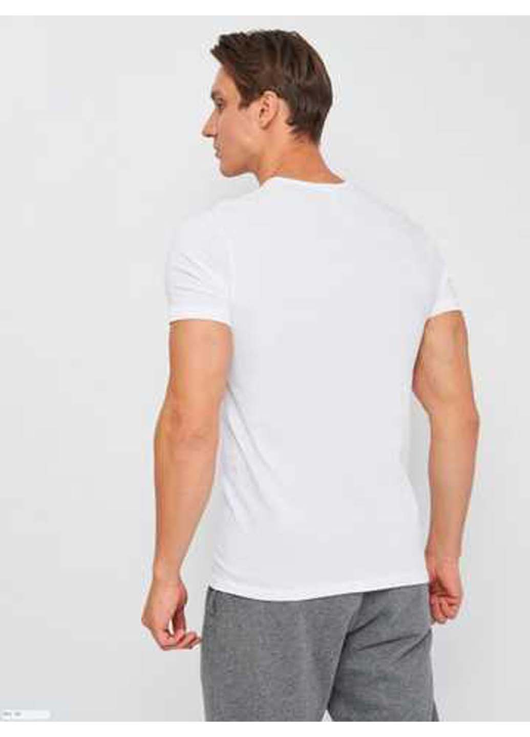 Біла футболка t-shirt mezza manica girocollo Kappa