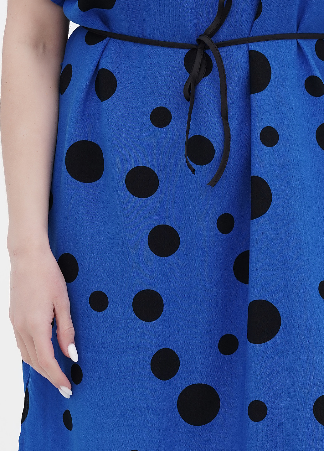 Синя повсякденний сукня Saimeiqi в горошок