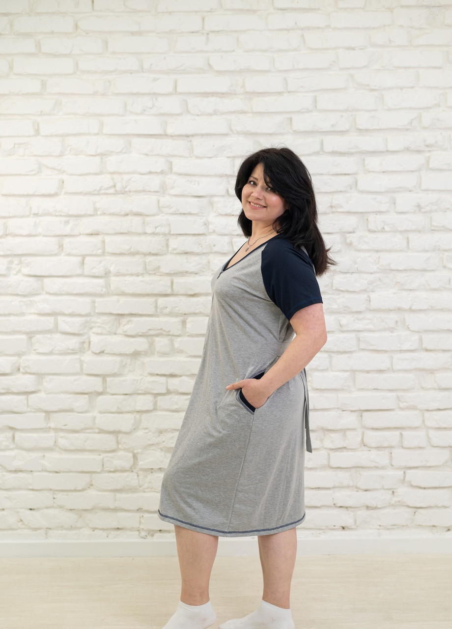 Легкий женский халат двухцветный V.O.G. (258722552)