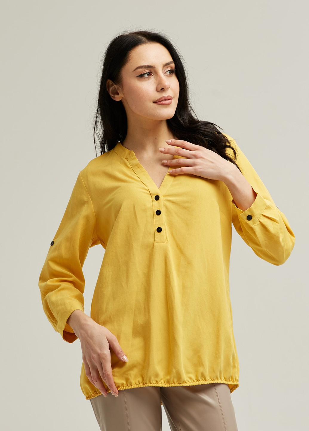 Желтая летняя блуза yellow Garne