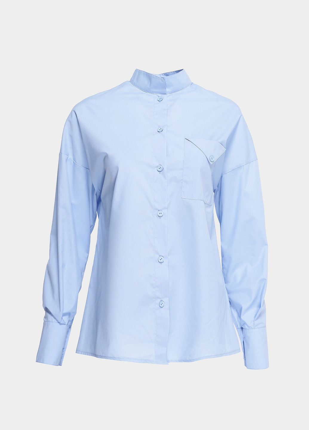 Синяя кэжуал рубашка однотонная Garne