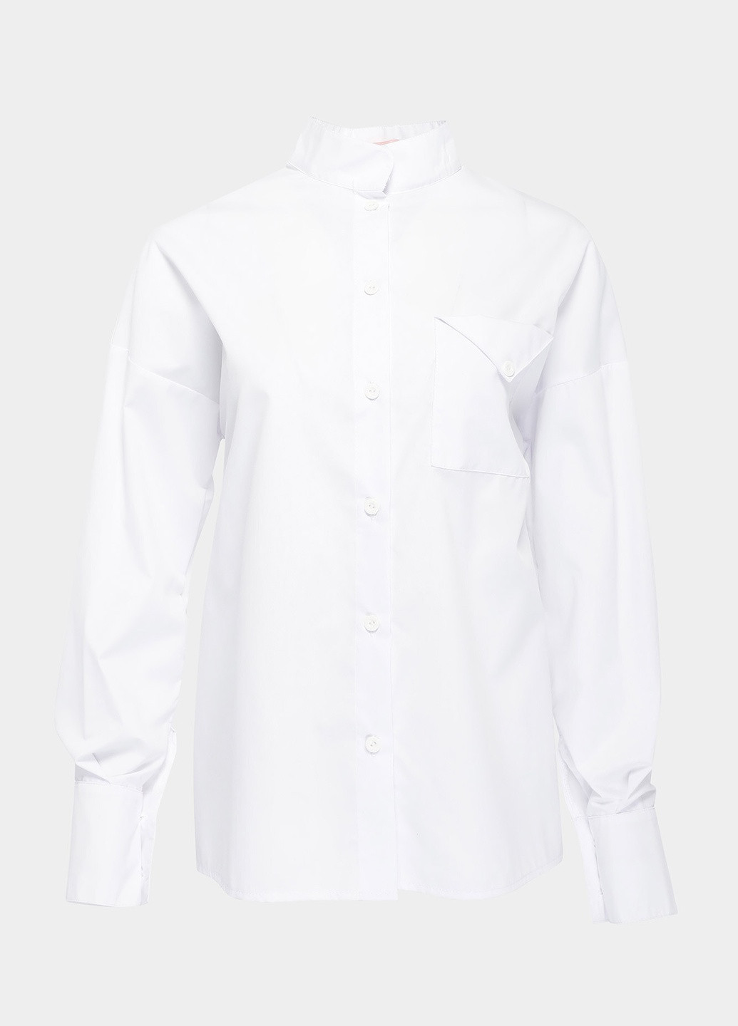 Белая кэжуал рубашка однотонная Garne