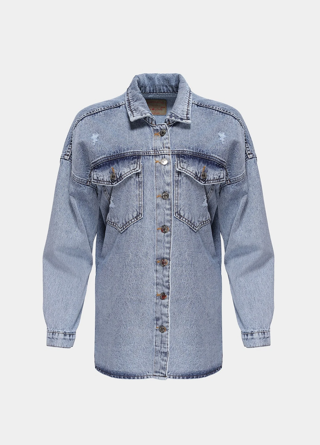 Синя літня джинсова куртка жіноча Denim