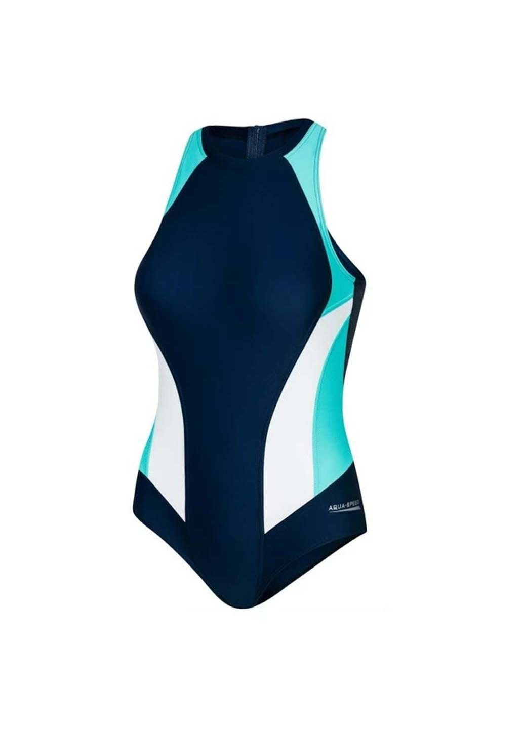 Комбинированный демисезонный купальник закрытый для женщин nina 6408 Aqua Speed