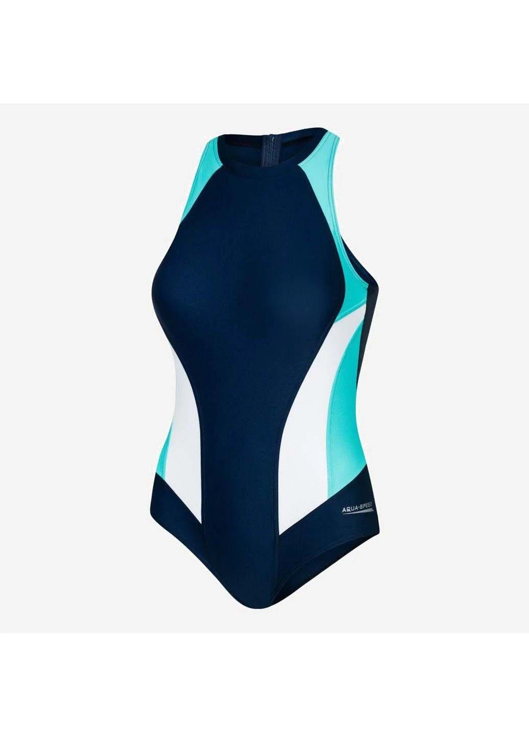 Темно-синій демісезонний купальник злитий жіночий 344-42 Aqua Speed