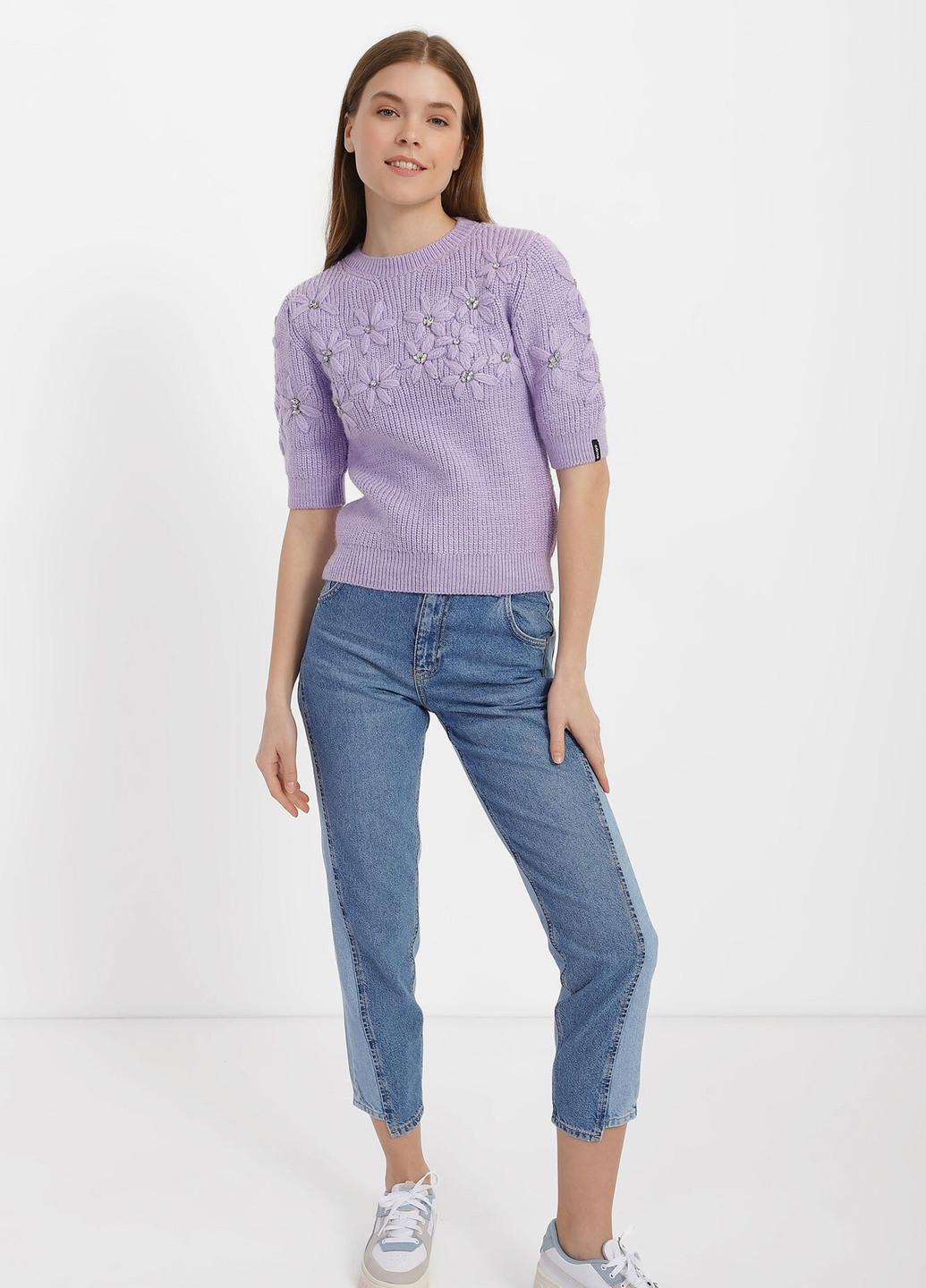 Фиолетовый демисезонный свитер женский Garne