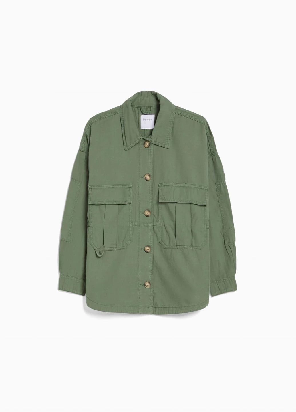 Оливковая (хаки) демисезонная куртка Bershka
