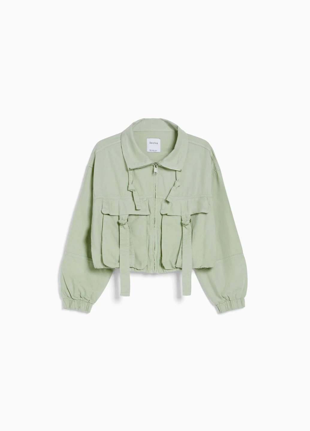 Оливковая (хаки) летняя куртка Bershka