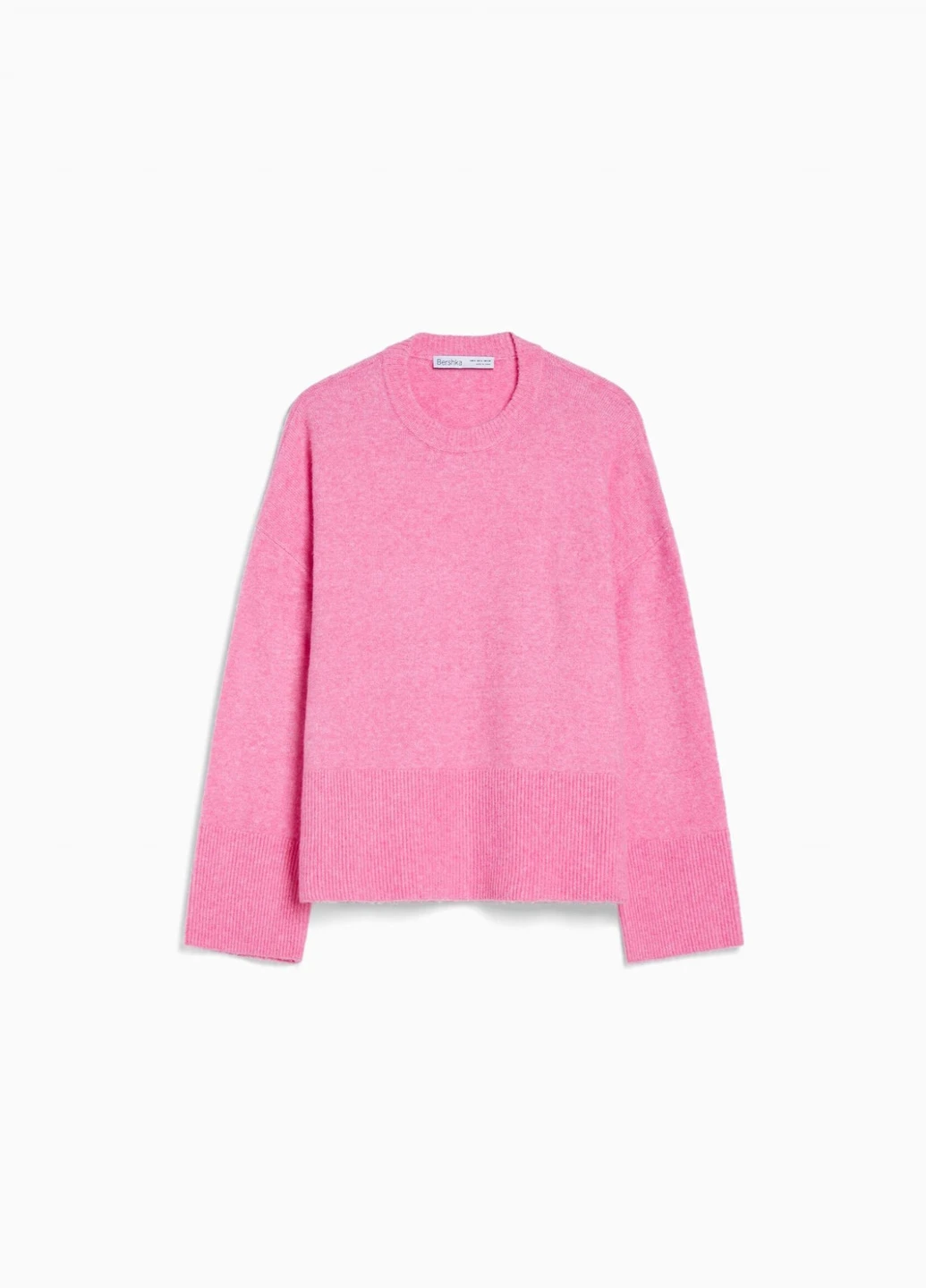 Розовый демисезонный свитер Bershka