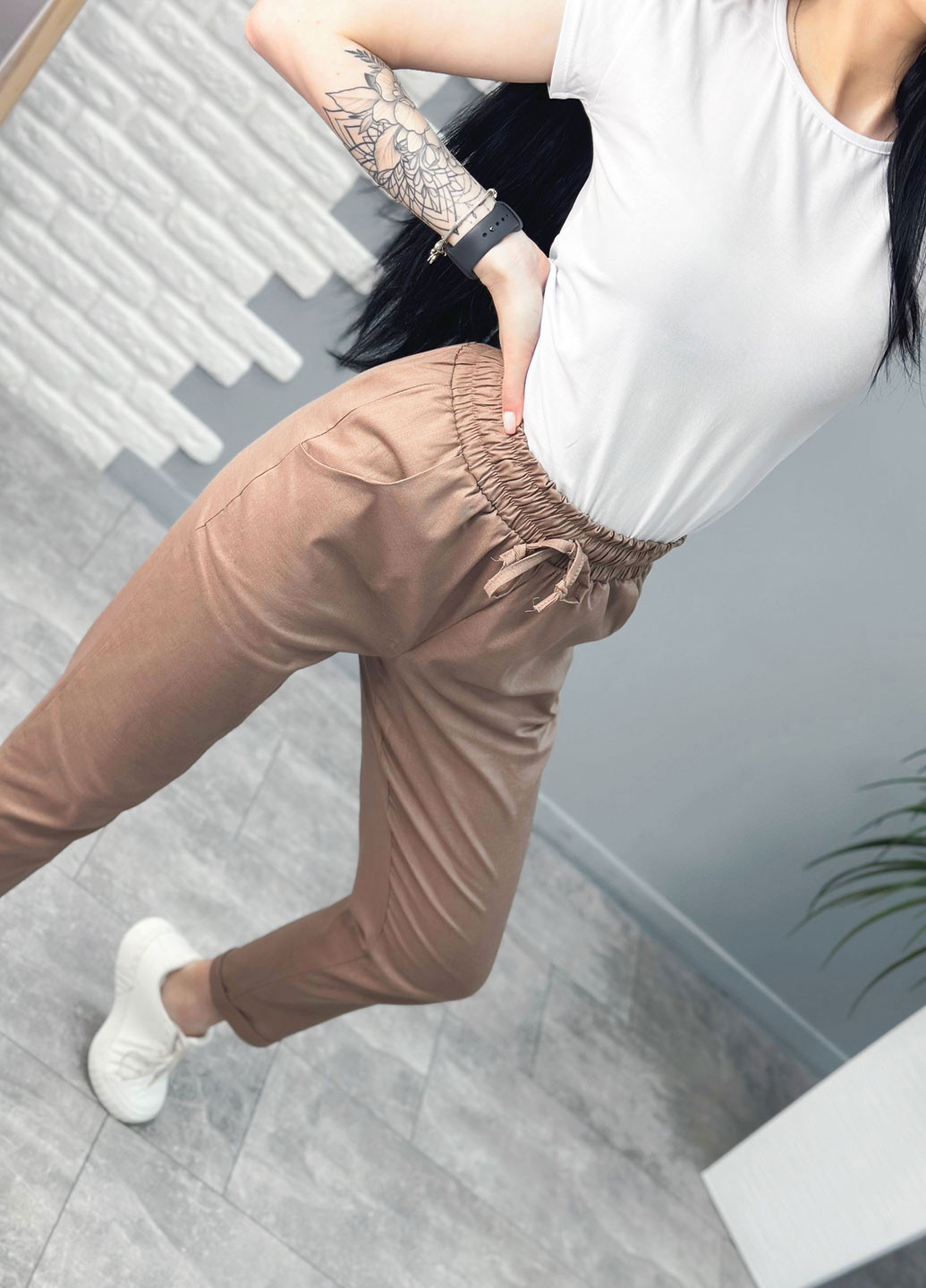 Укороченные штаны с карманами Fashion Girl street (258726871)