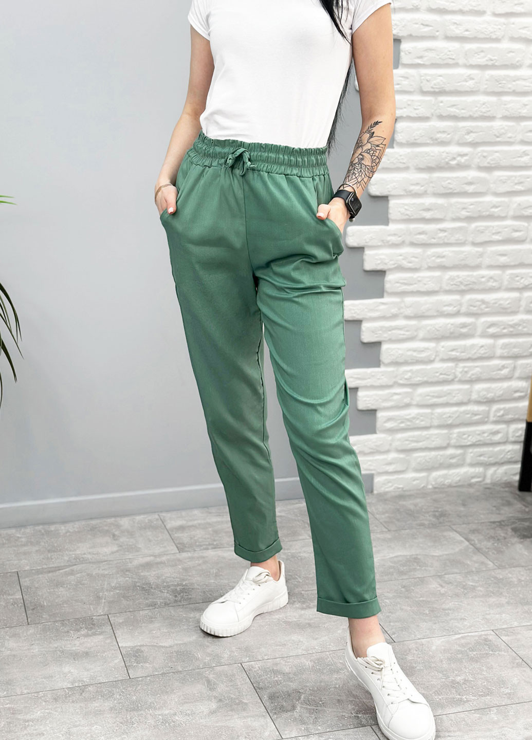 Вкорочені штани з кишенями Fashion Girl street (258726870)