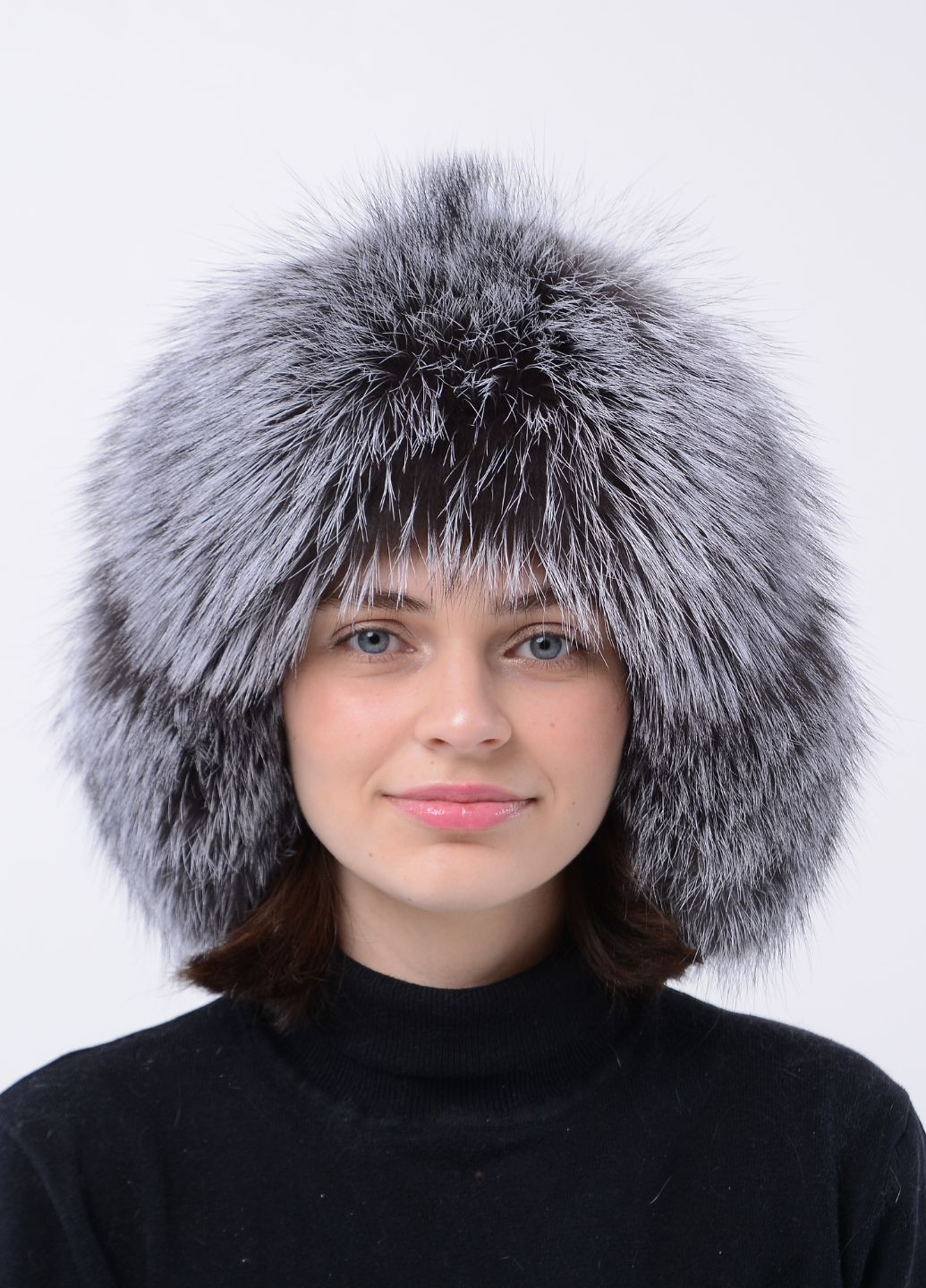 Зимняя теплая шапка ушанка из меха лисы Меховой Стиль ушанка (258756216)