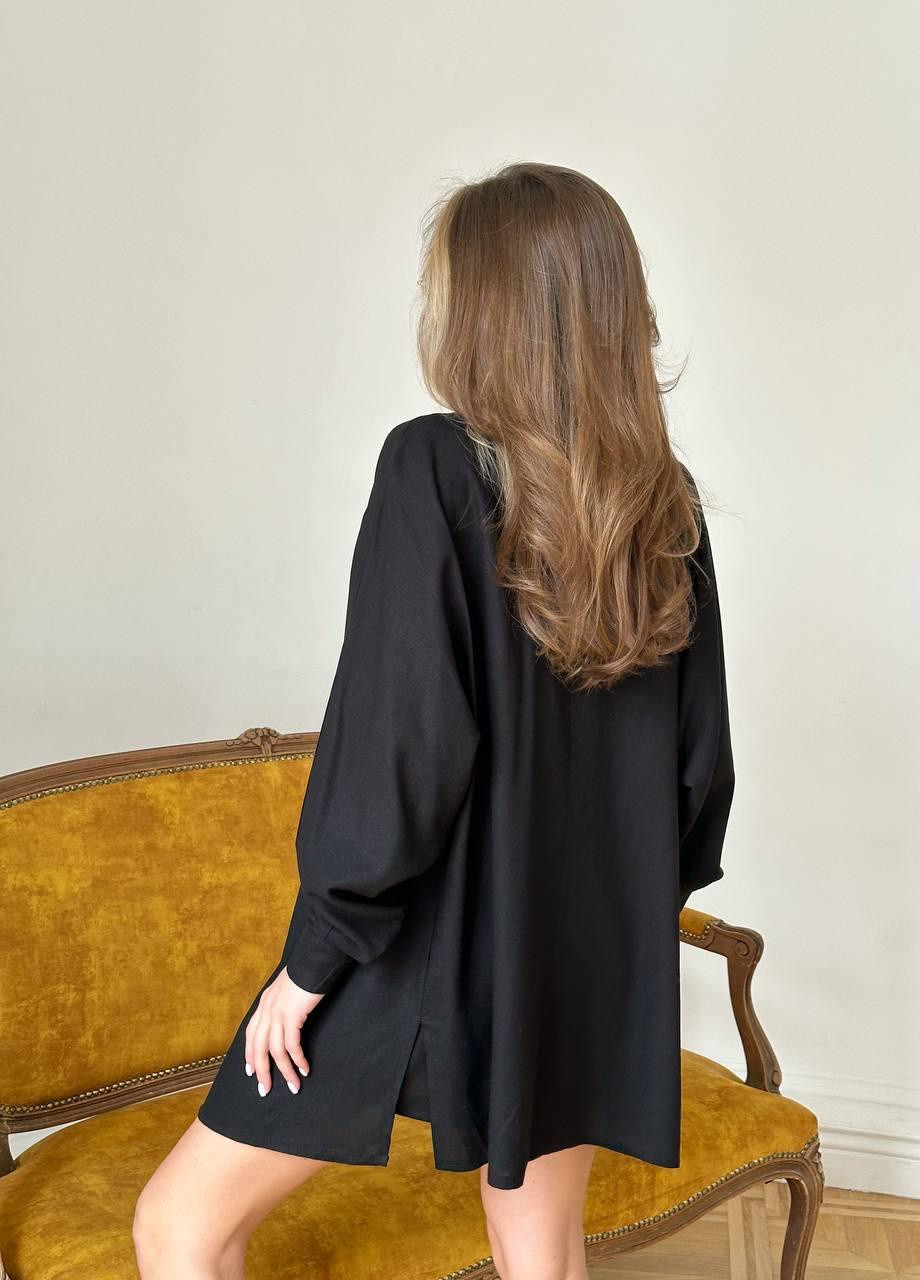 Женский летний костюм тройка рубашка+топ+шорты S-M L-XL (42-44 46-48) повседневный комплект черный No Brand (258906590)