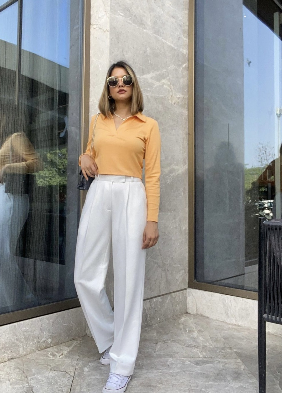 Кроп топ з довгим рукавом H&M Crop top (258783336)