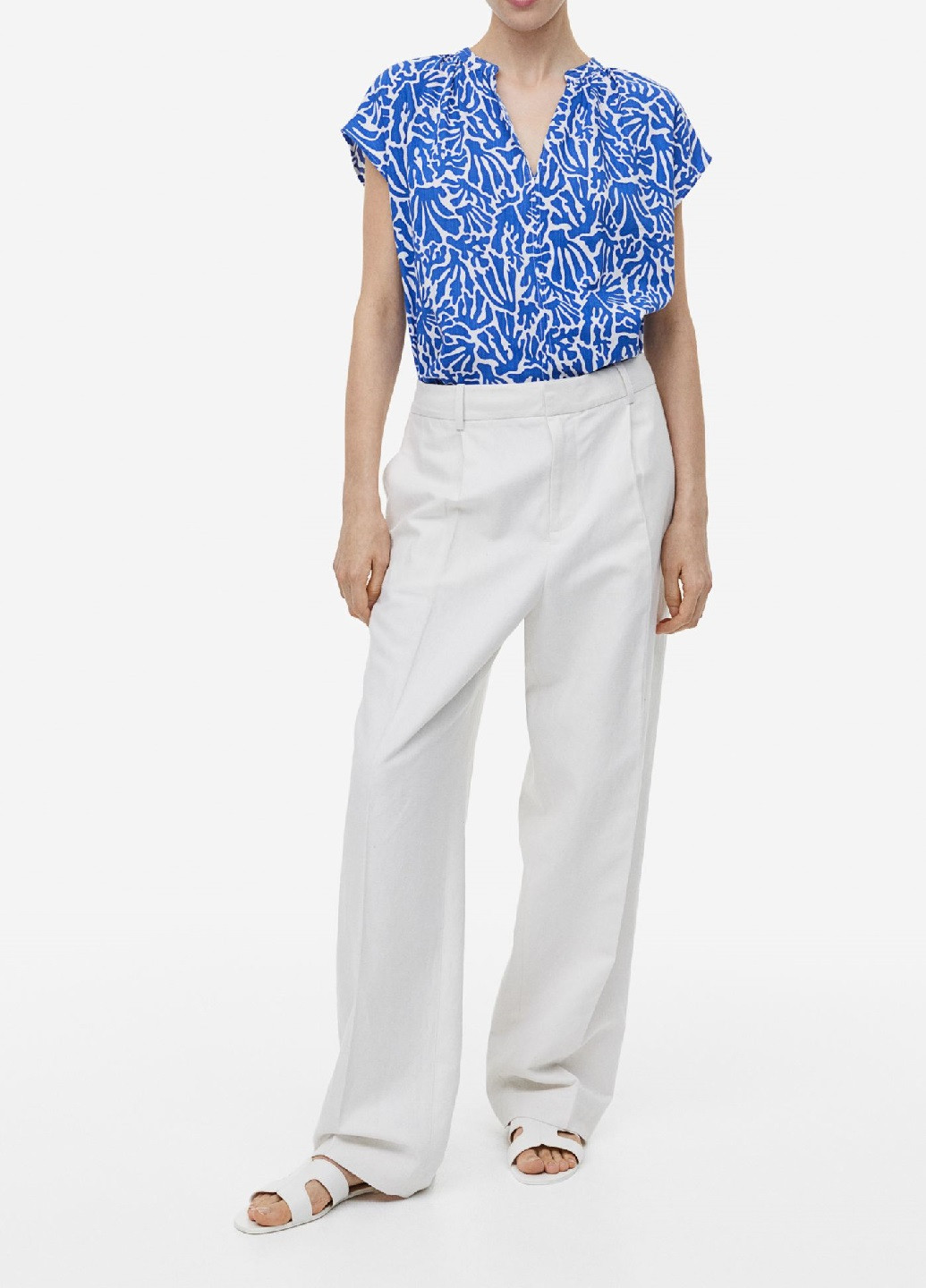 Синяя летняя блузка H&M