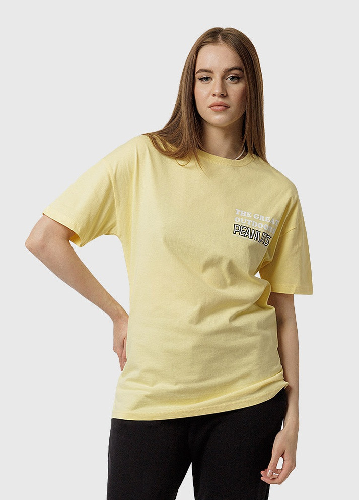 Желтая летняя женская футболка регуляр Busem