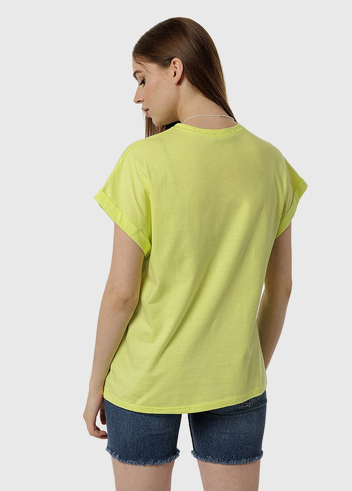 Желтая летняя женская футболка регуляр Busem