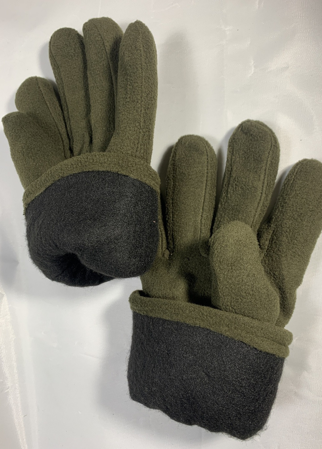 Тактичні зимові рукавички на флісі Хакі меху 12 1/2 розм. 4PROFI (258854159)