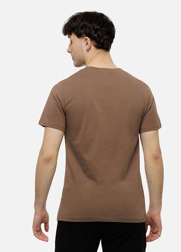 Светло-коричневая мужская футболка регуляр Yuki