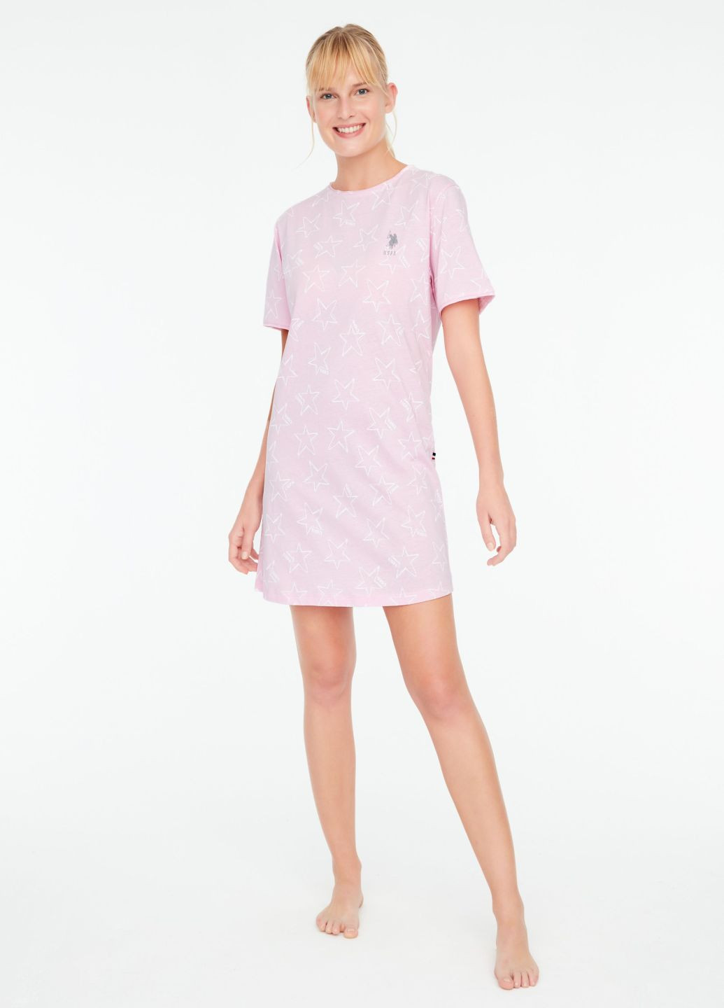 Розовая всесезон піжама жіноча, літо (сукня)/ / / pink/ s US.POLO.ASSN. 16902