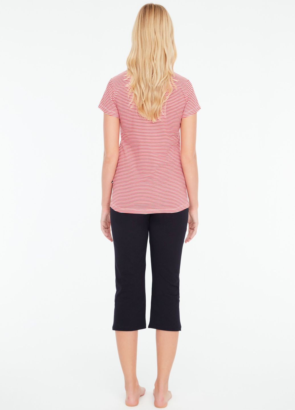 Комбінована всесезон піжама жіноча, літо (футболка та капрі)/ / / red/ m футболка + капрі US.POLO.ASSN. 16866