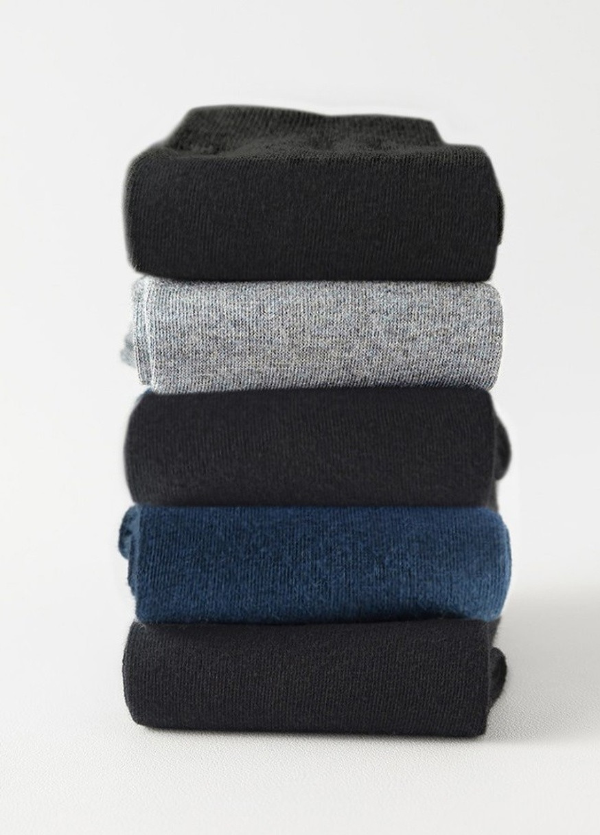 Набор носков 5 пар высокие однотонные классические бесшовные дышащие качественные ORGANIC cotton 39-41 men's JILL ANTONY (258810784)