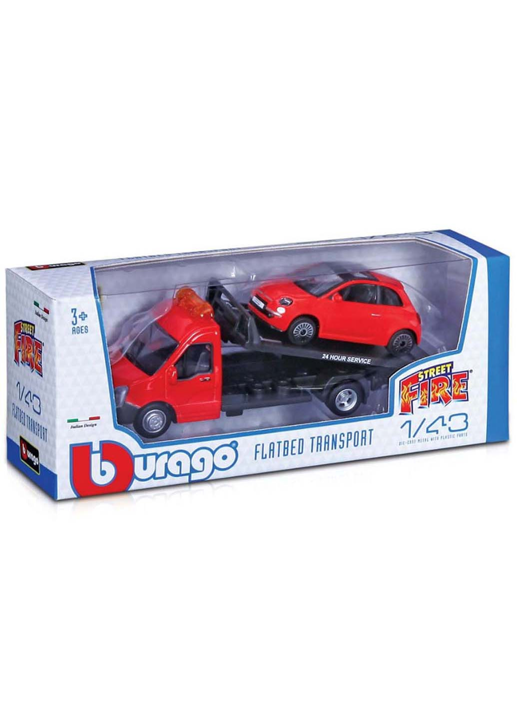 Ігровий набір Автоперевізник з машинкою Fiat Bburago (258842566)