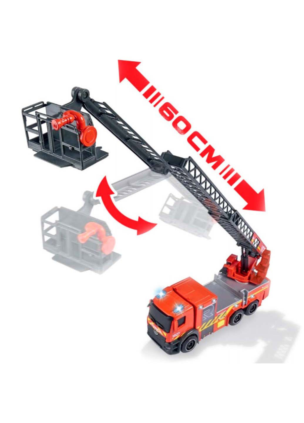 Игрушечная пожарная машина Mercedes 23 см с лестницей Dickie toys (258842944)