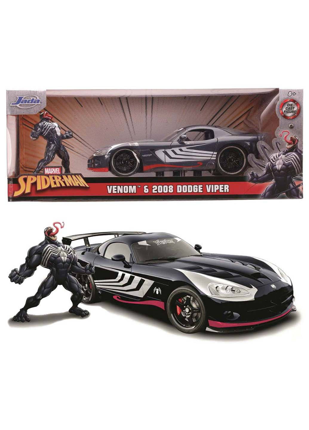 Игровой набор Марвел: Человек-Паук Dodge Viper SRT10 2008 с фигуркой Jada (258842959)