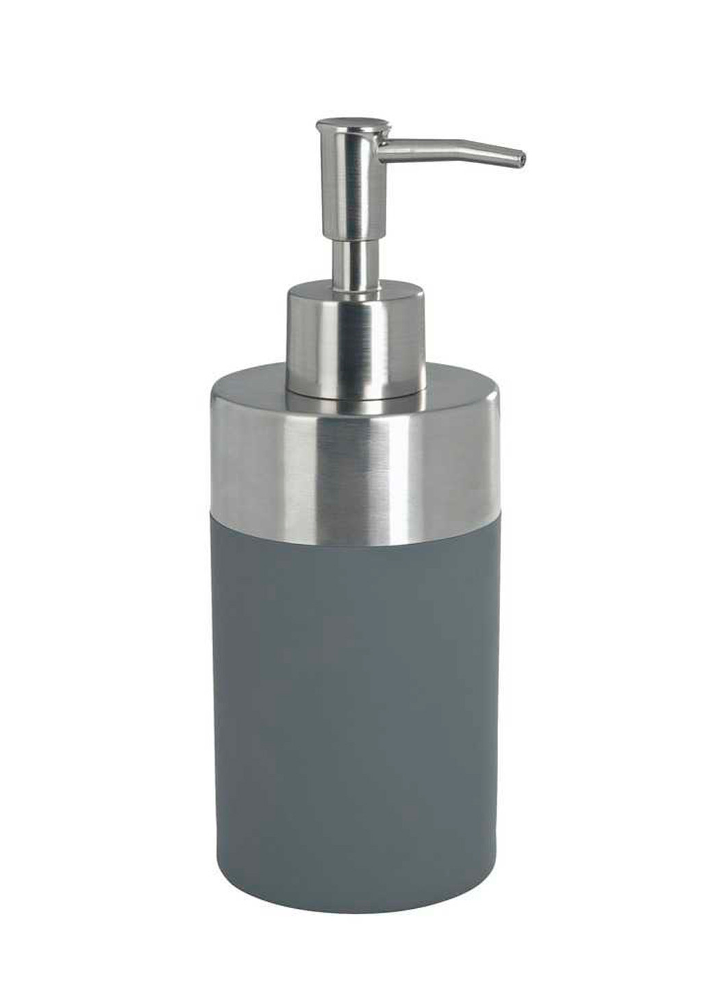 Дозатор для мыла, 300 мл, 8,2 x 17,6 x 7 см, пластиковый, нержавеющая сталь, серый Wenko creta grey (258849295)